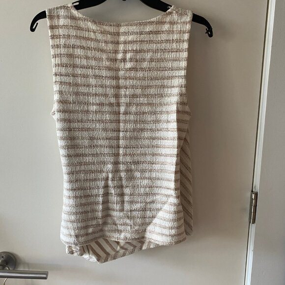 NWT Anthropologie Maeve Striped Sleeveless "Wrap" Top Size Medium - Picture 3 of 4